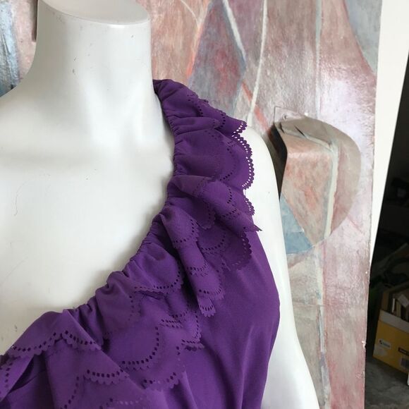 Delia's Purple One Shoulder Ruffle Dress SZ Small - Picture 8 of 8